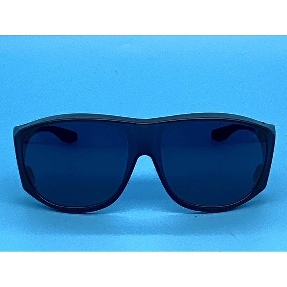 Solar Shield SS SQ Lite SMK-29003 Fits Over Sunglasses Black Square Smoke Lens
